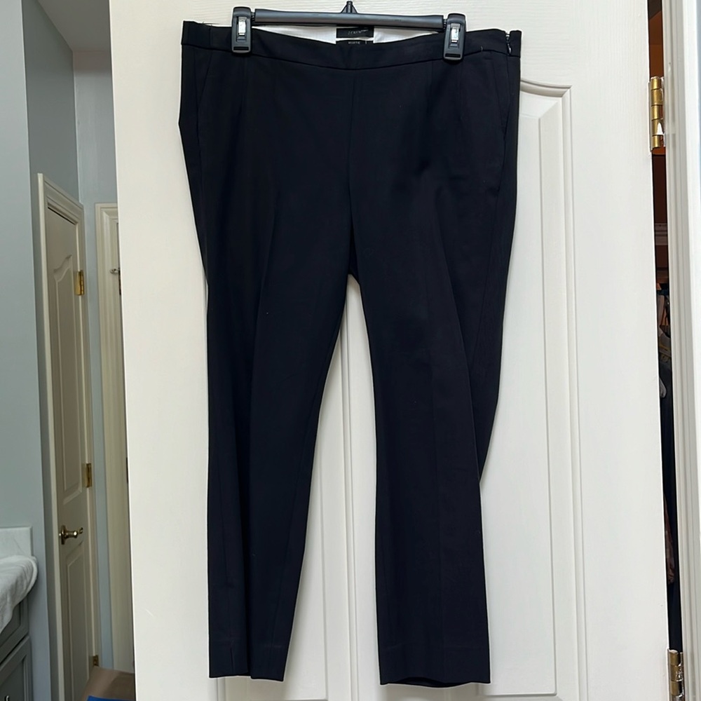 J. Crew Martie Chino Black Ankle Crop 12P